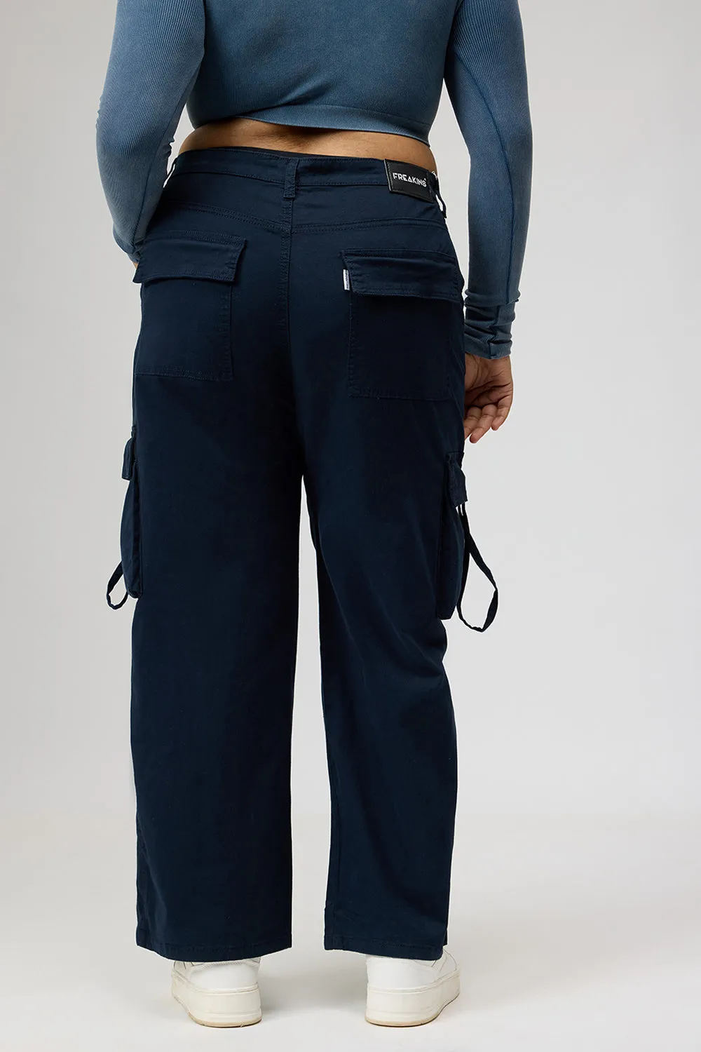 Curve Deep Blue Cargo Pants