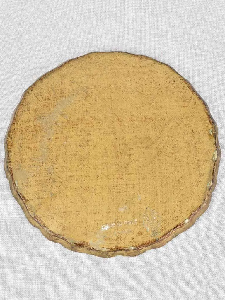 Decorative wooden plate from Florence, Italy 9½"