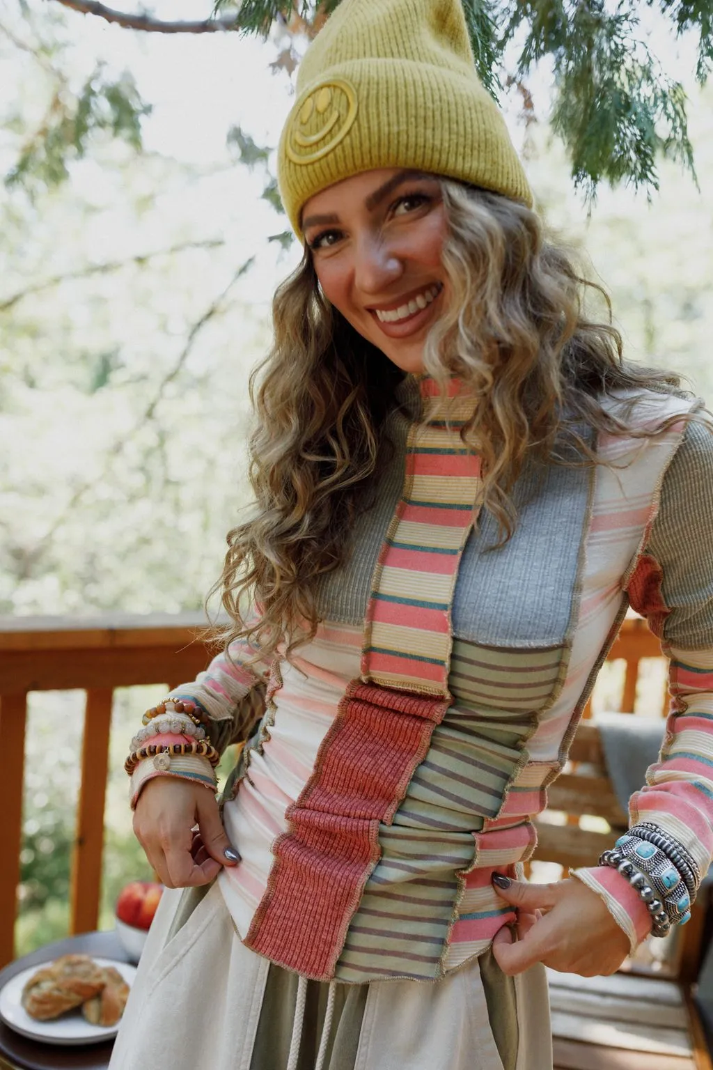 Eclectic Stripes Top - Pink