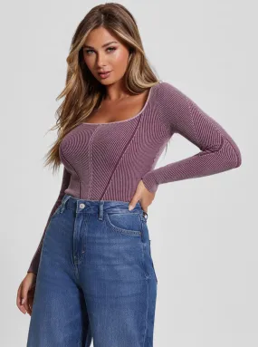 Eco Purple Blandine Knit Top