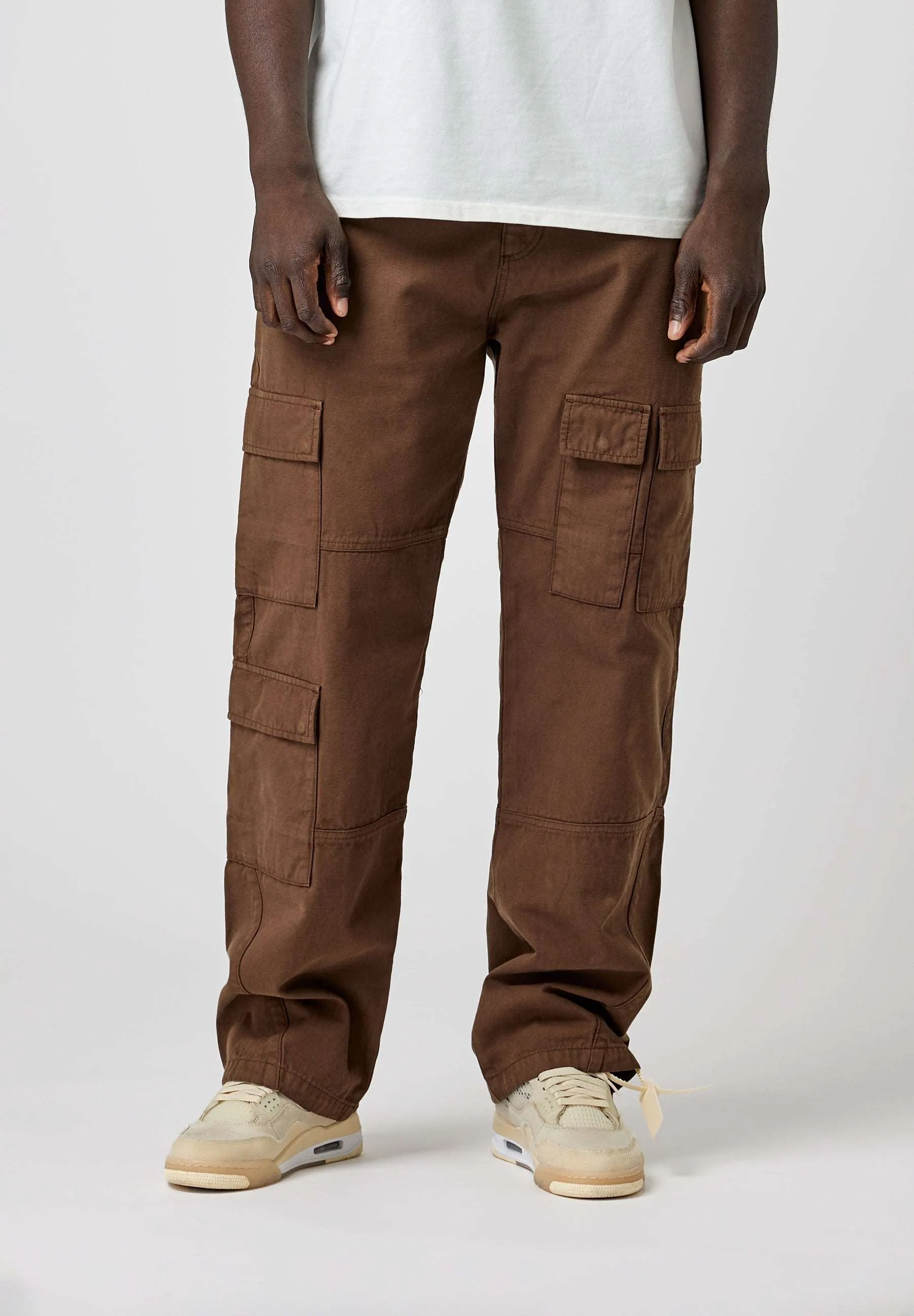 EightyFive Multi Pocket Cargo Pants Brown