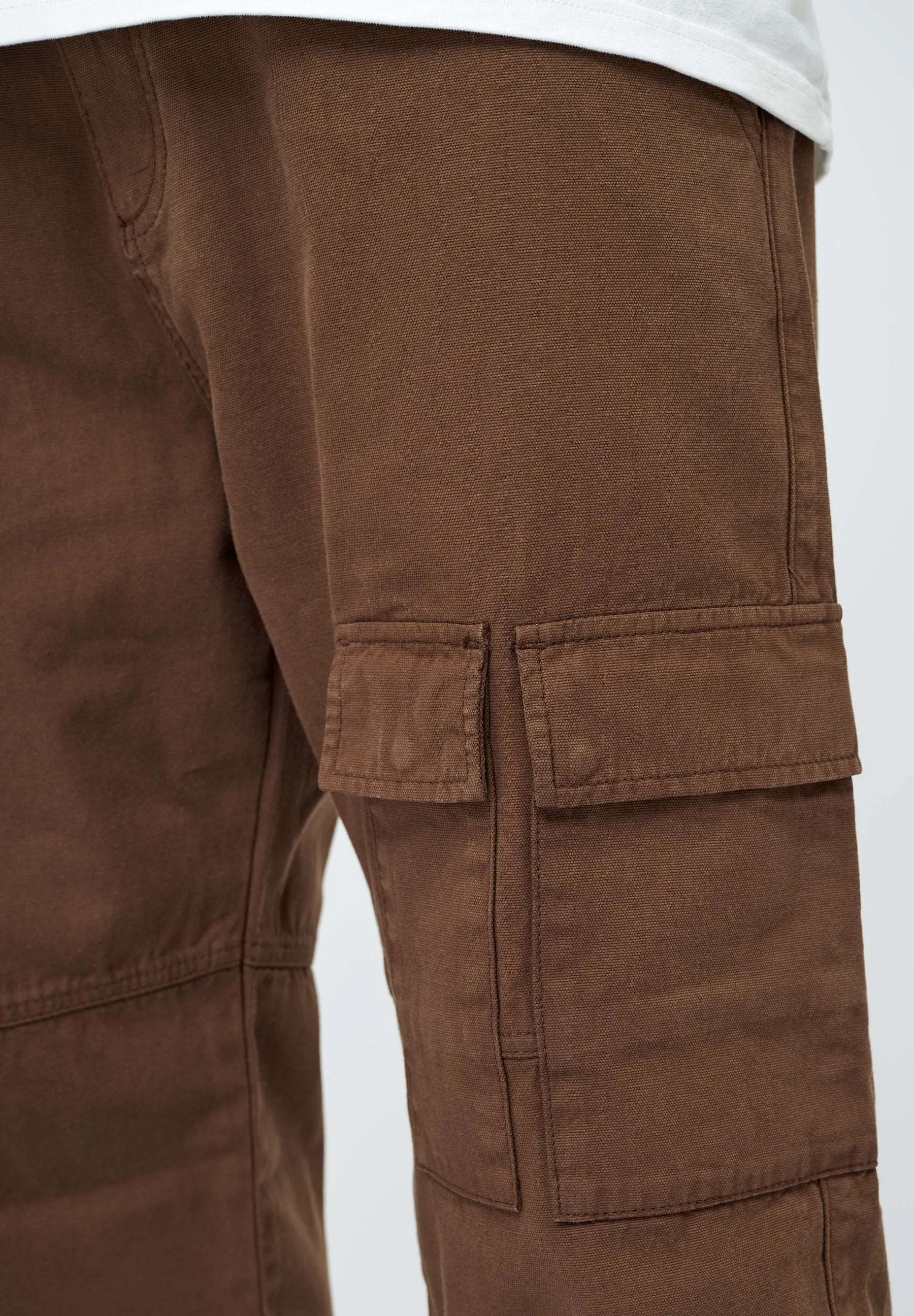 EightyFive Multi Pocket Cargo Pants Brown