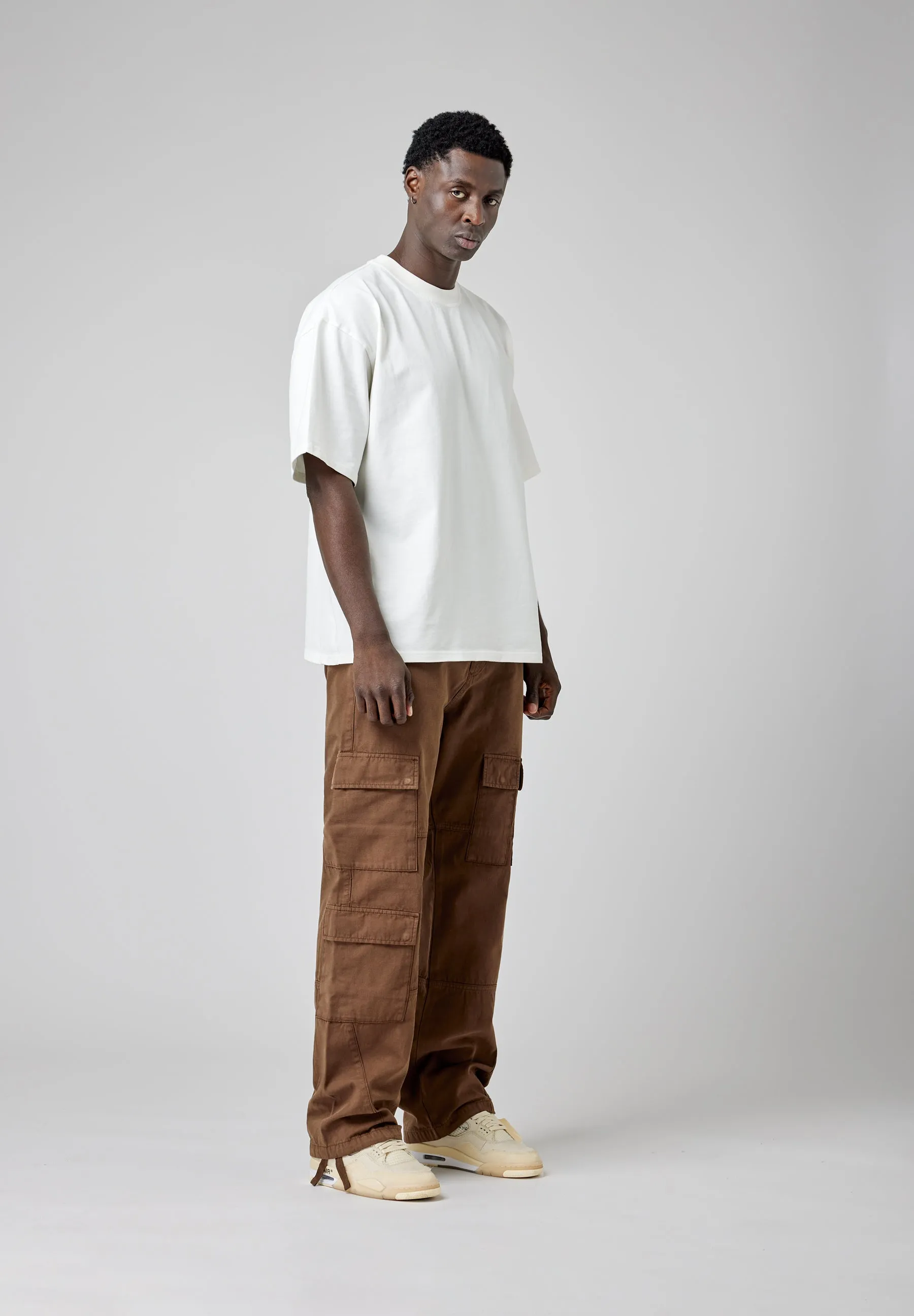 EightyFive Multi Pocket Cargo Pants Brown