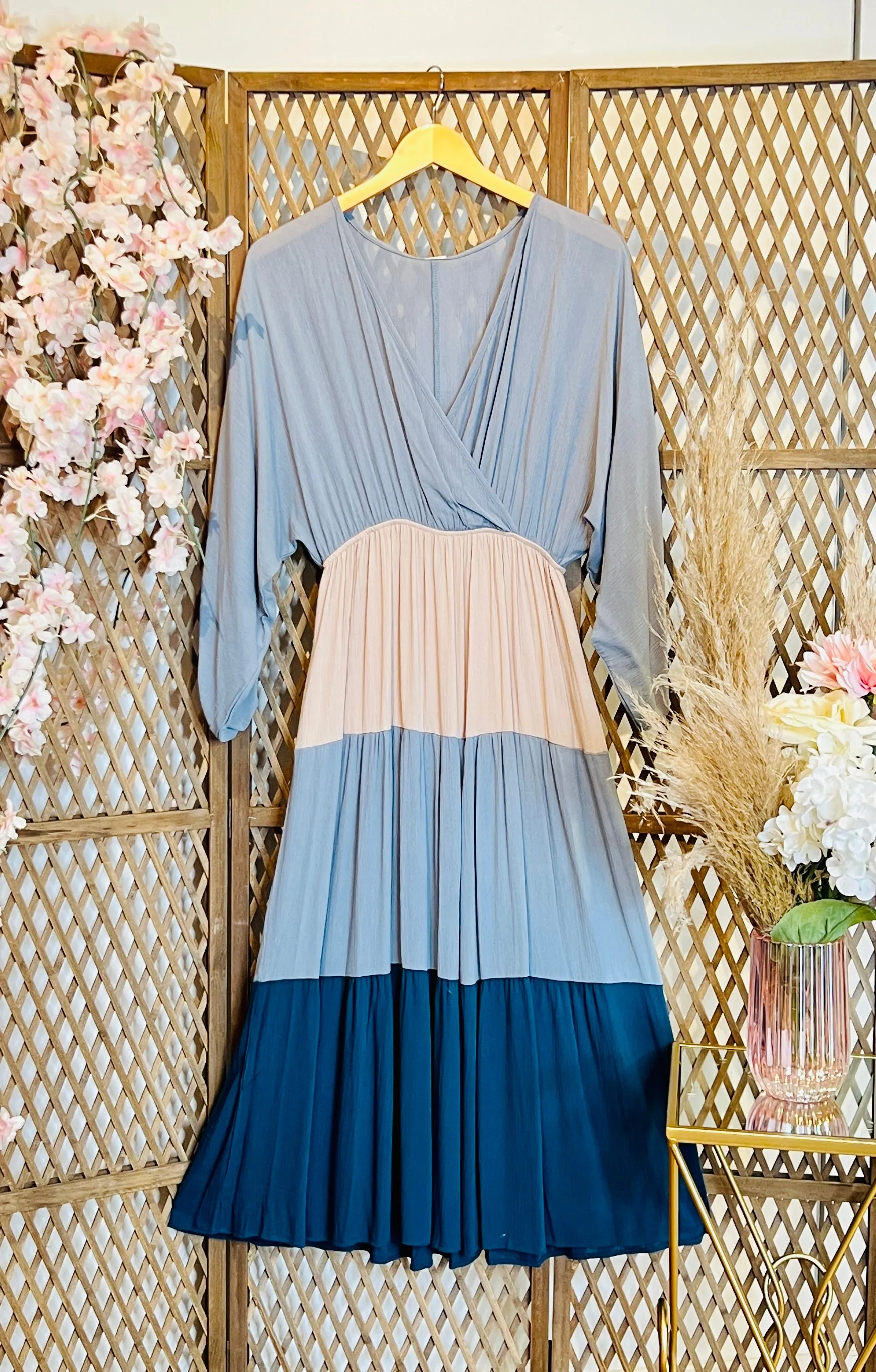 Empire Waist Midi Boho Dress