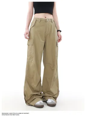 Faded Plain Zip Cargo Pants