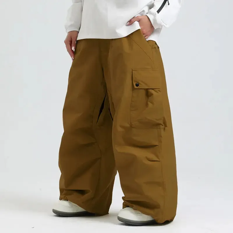 Fashion Cargo Baggy Snowboard Pants Waist Support Trousers for Winter