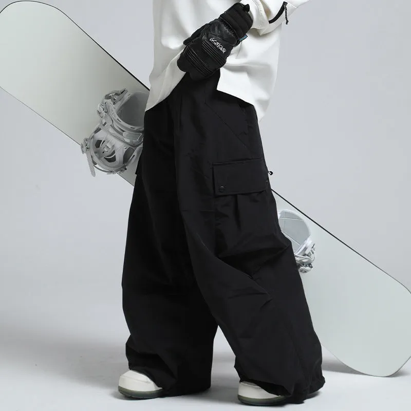 Fashion Cargo Baggy Snowboard Pants Waist Support Trousers for Winter