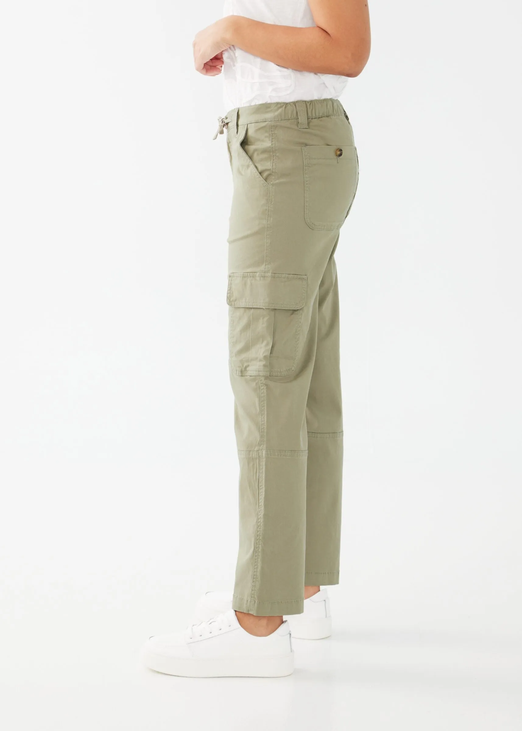 FDJ 2732944 Pull-on Cargo Wide Ankle Tencel Pants