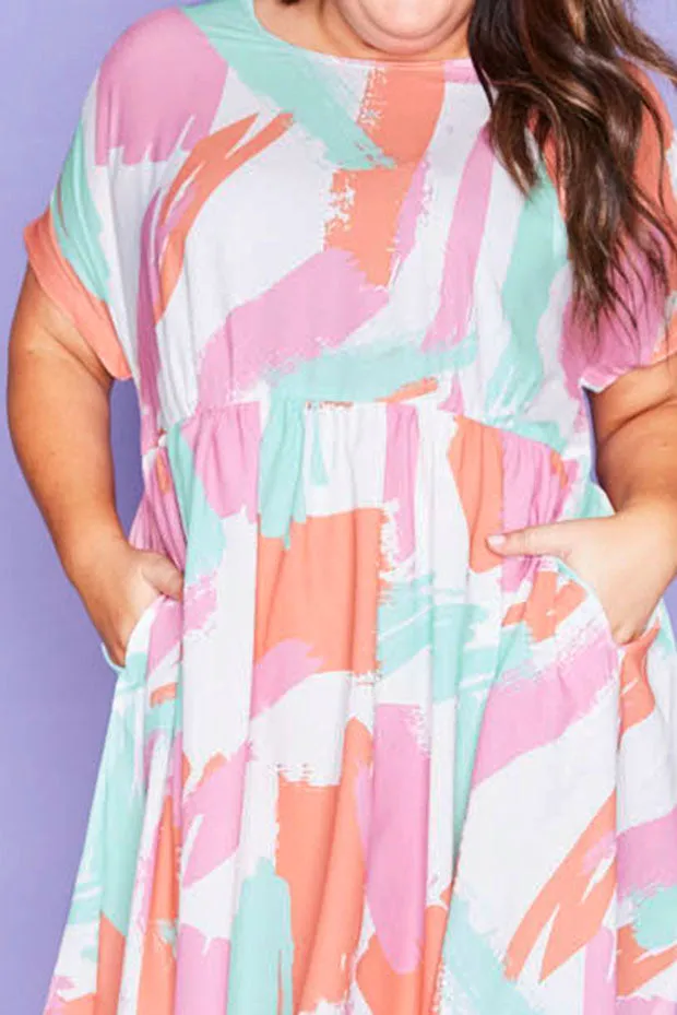 Freya Brushstrokes Dress