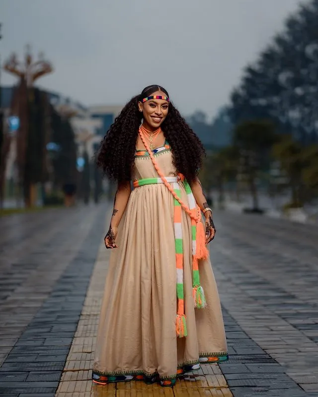 Gorgeous Light Color Ashenda Dress Elegant Habesha Kemis Cultural Ethiopian Dress