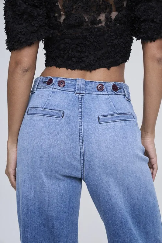 High Rise Ultra Stretch Wide Leg Jean