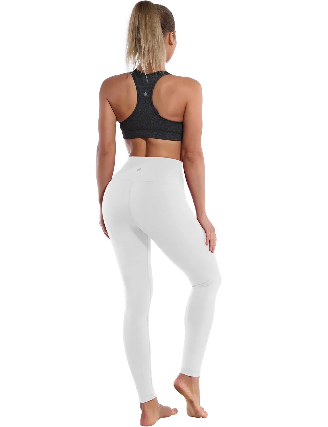 High Waist Plus Size Pants white_Plus Size