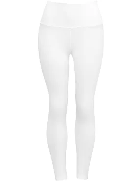 High Waist Plus Size Pants white_Plus Size