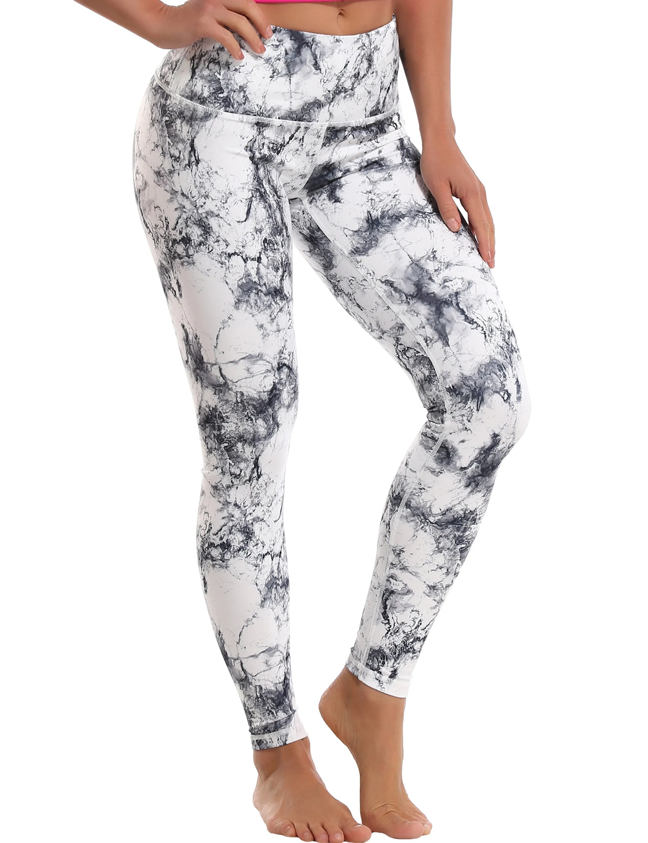 High Waist Running Pants arabescato ins_Running