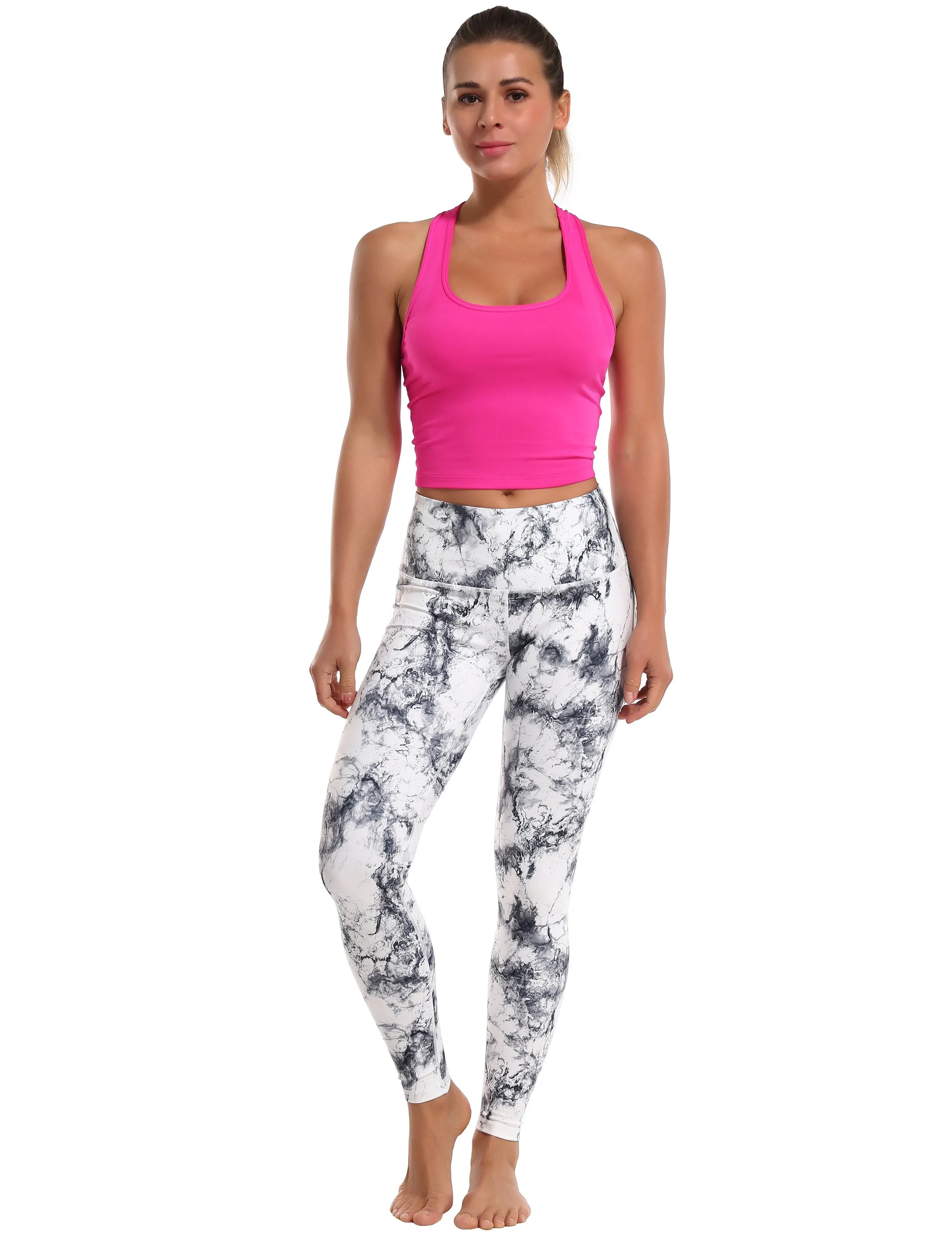 High Waist Running Pants arabescato ins_Running