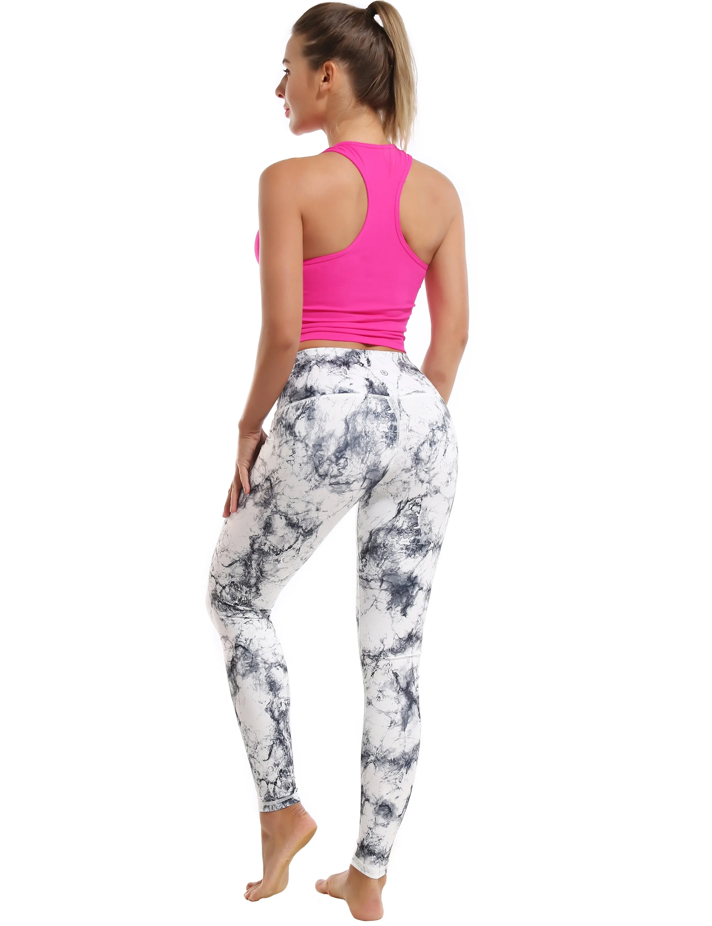 High Waist Running Pants arabescato ins_Running