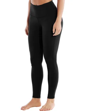 High Waist Side Line Yoga Pants black_yoga