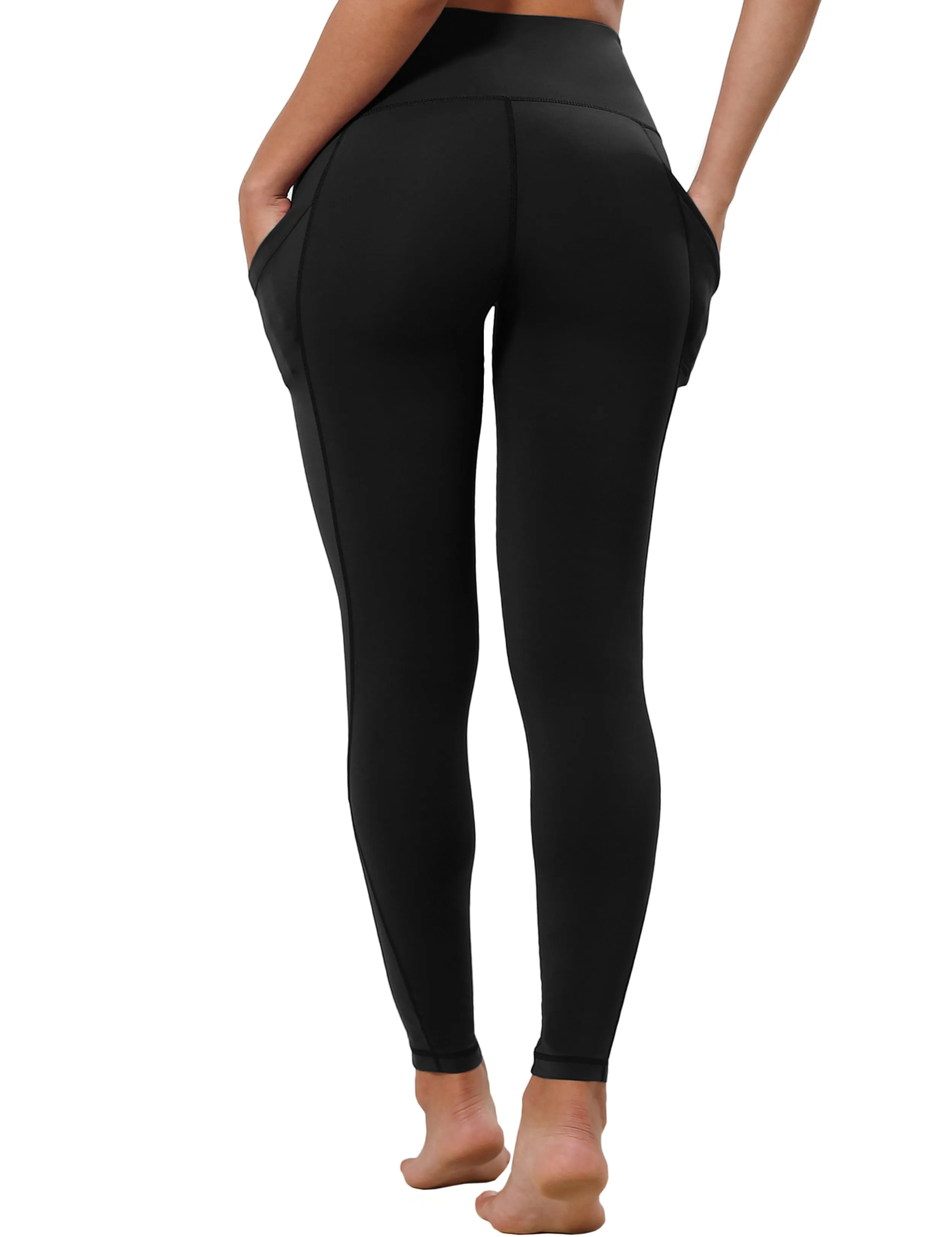 High Waist Side Pockets Pilates Pants jetblack_Pilates