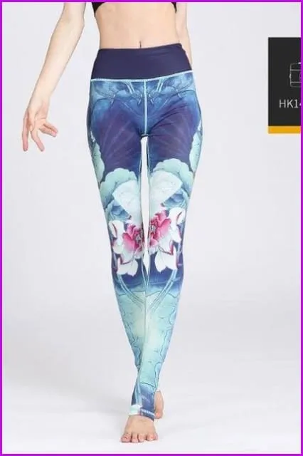 High Waist Yoga Leggings Tight Pants DE115