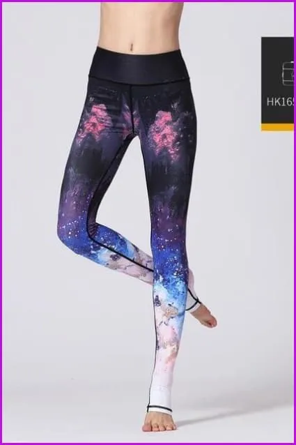 High Waist Yoga Leggings Tight Pants DE115