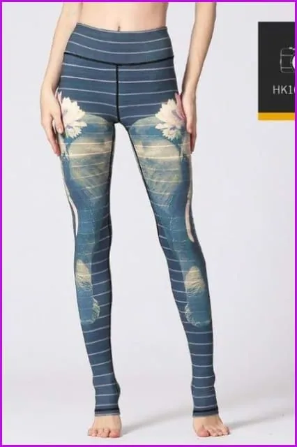 High Waist Yoga Leggings Tight Pants DE115