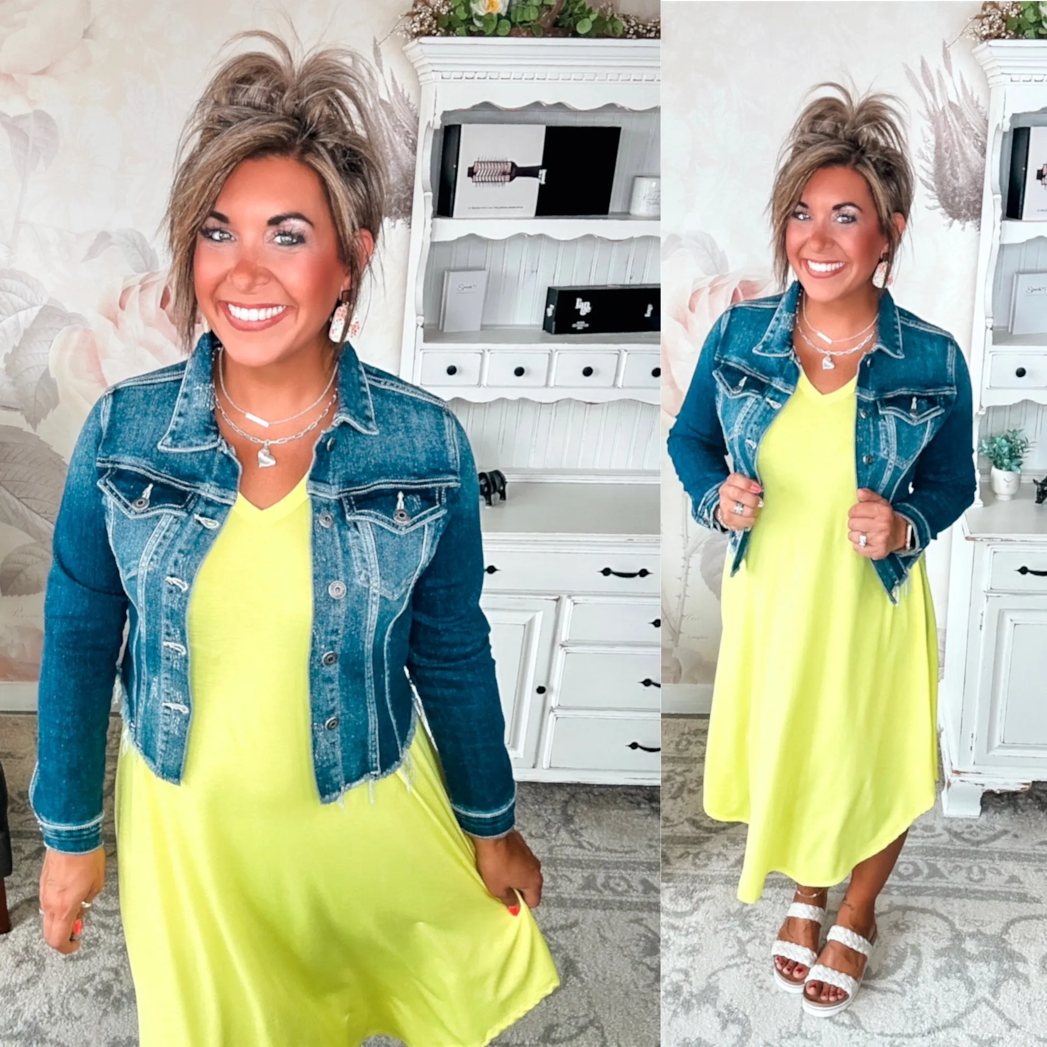 Hold Onto Hope Dress - Neon Yellow