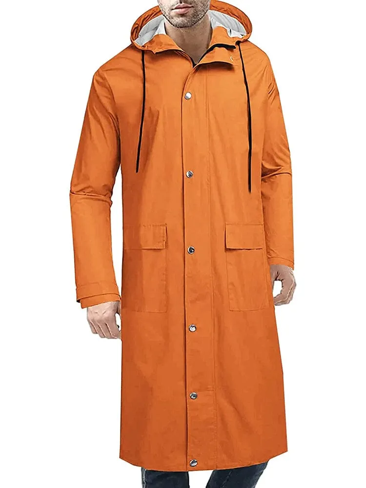 Hooded Waterproof Lightweight Long Raincoat (US Only)