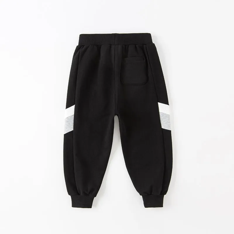 Hot Hobbies Boy Side-clock Black Track Pants