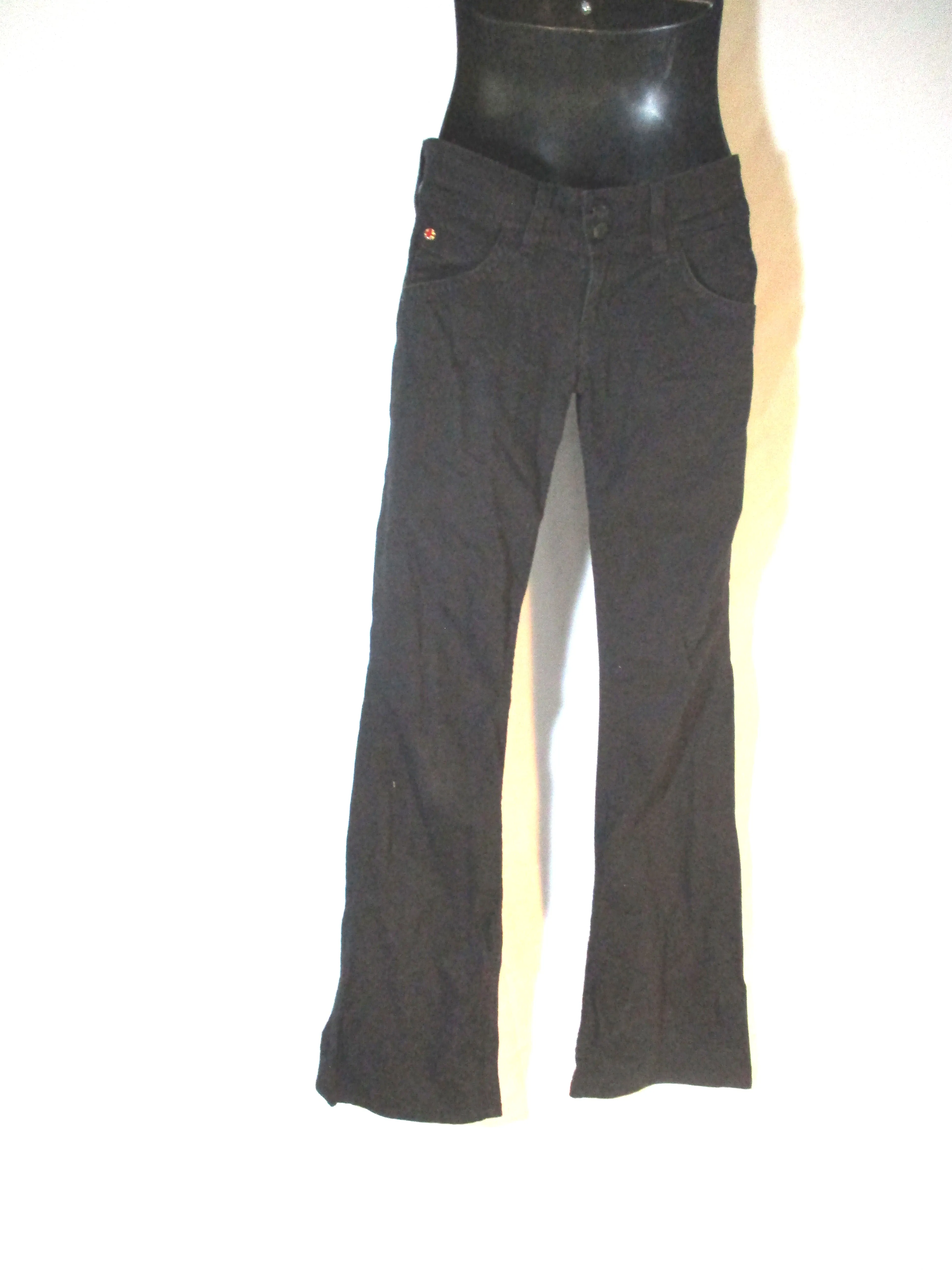 HUDSON Denim JEANS PANTS Trousers BLACK 26 Mid-Rise Dungarees Womens