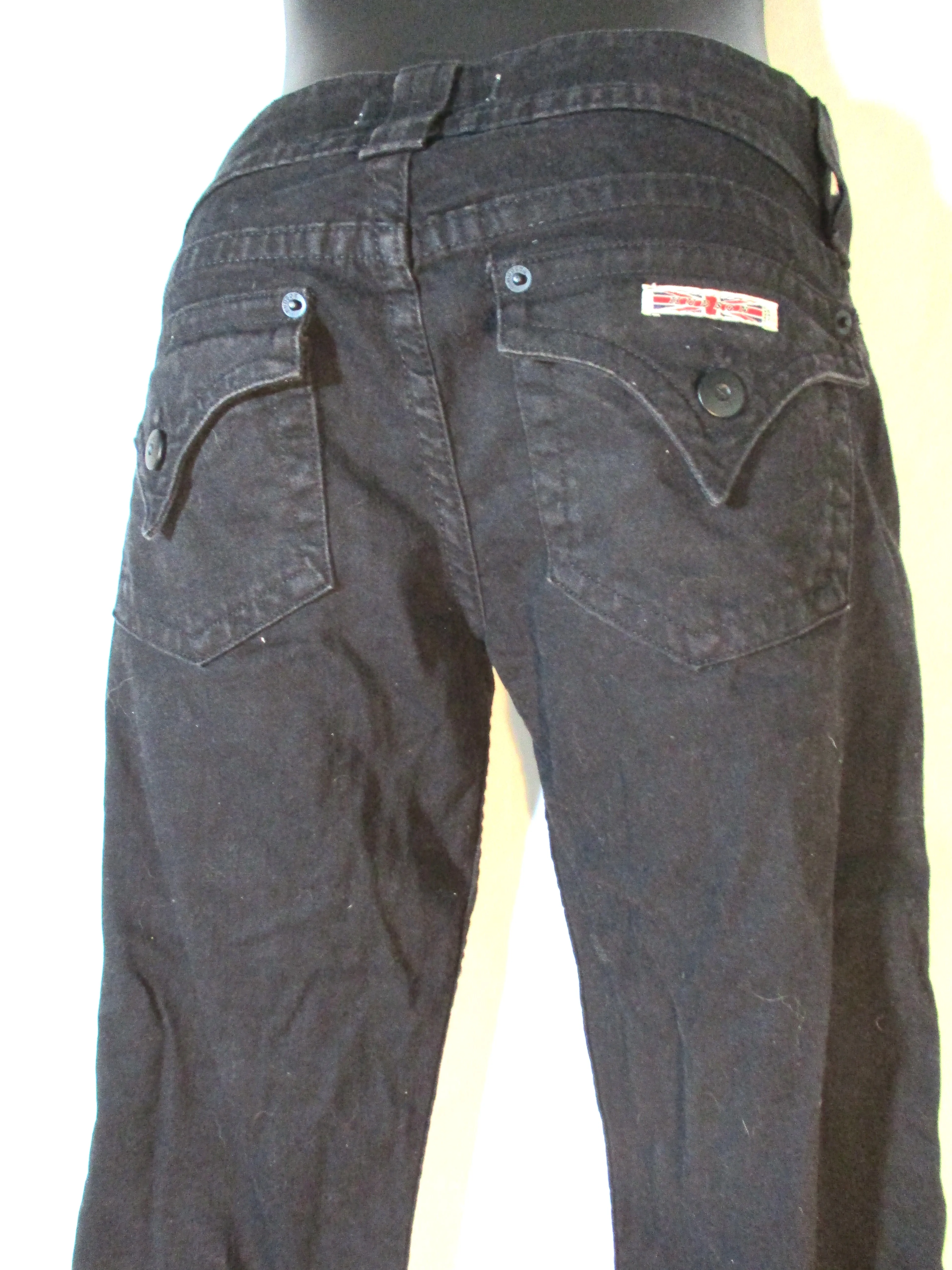 HUDSON Denim JEANS PANTS Trousers BLACK 26 Mid-Rise Dungarees Womens