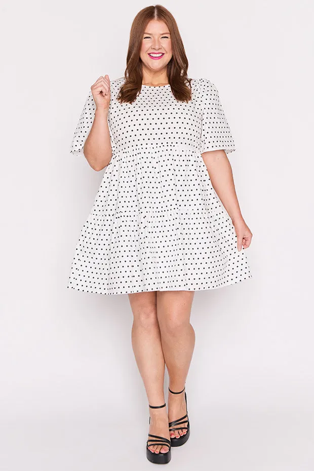 Isadora White Spot Dress