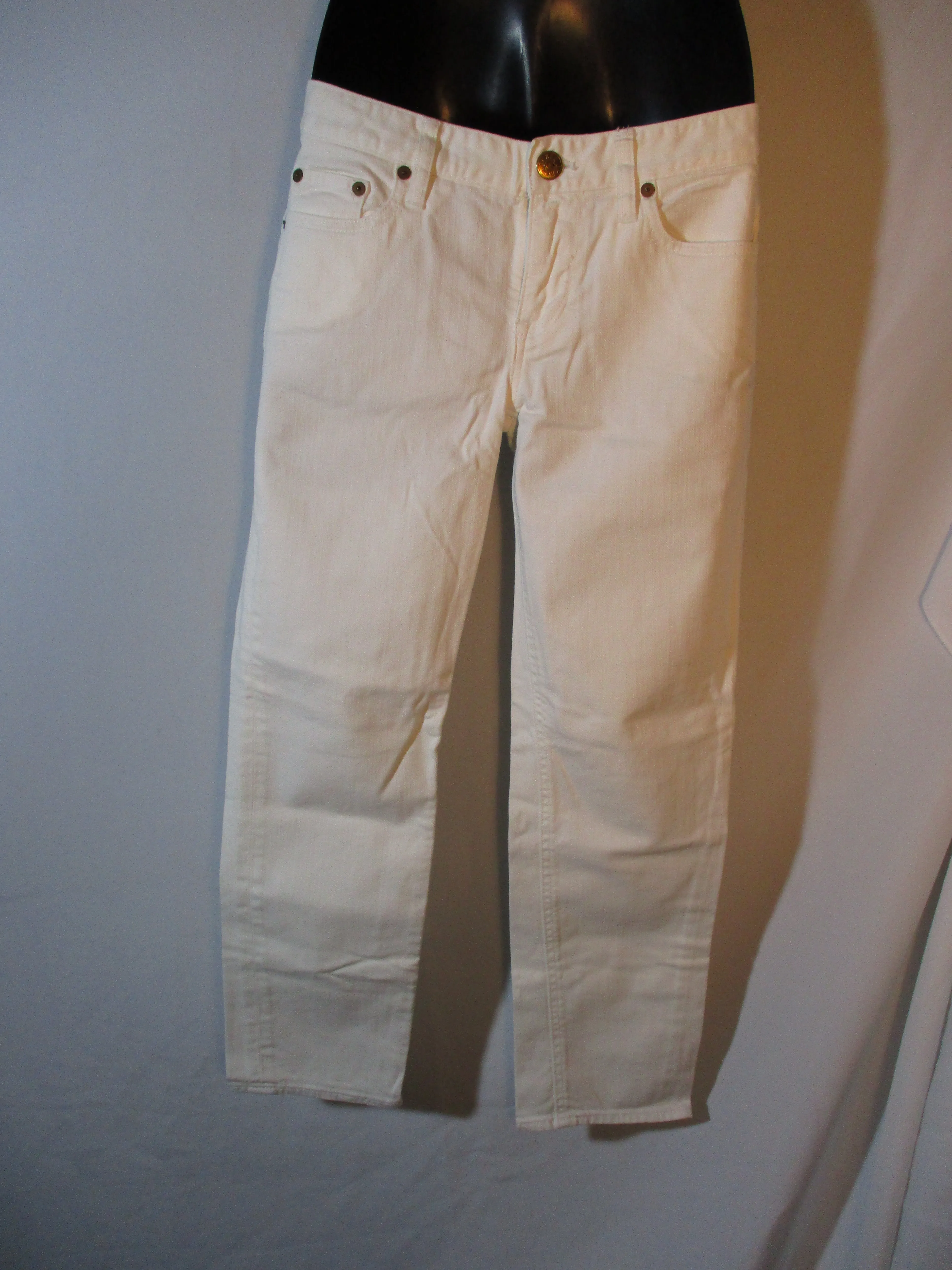 J. CREW MATCHSTICK Capri Crop Pants 28 WHITE Trouser