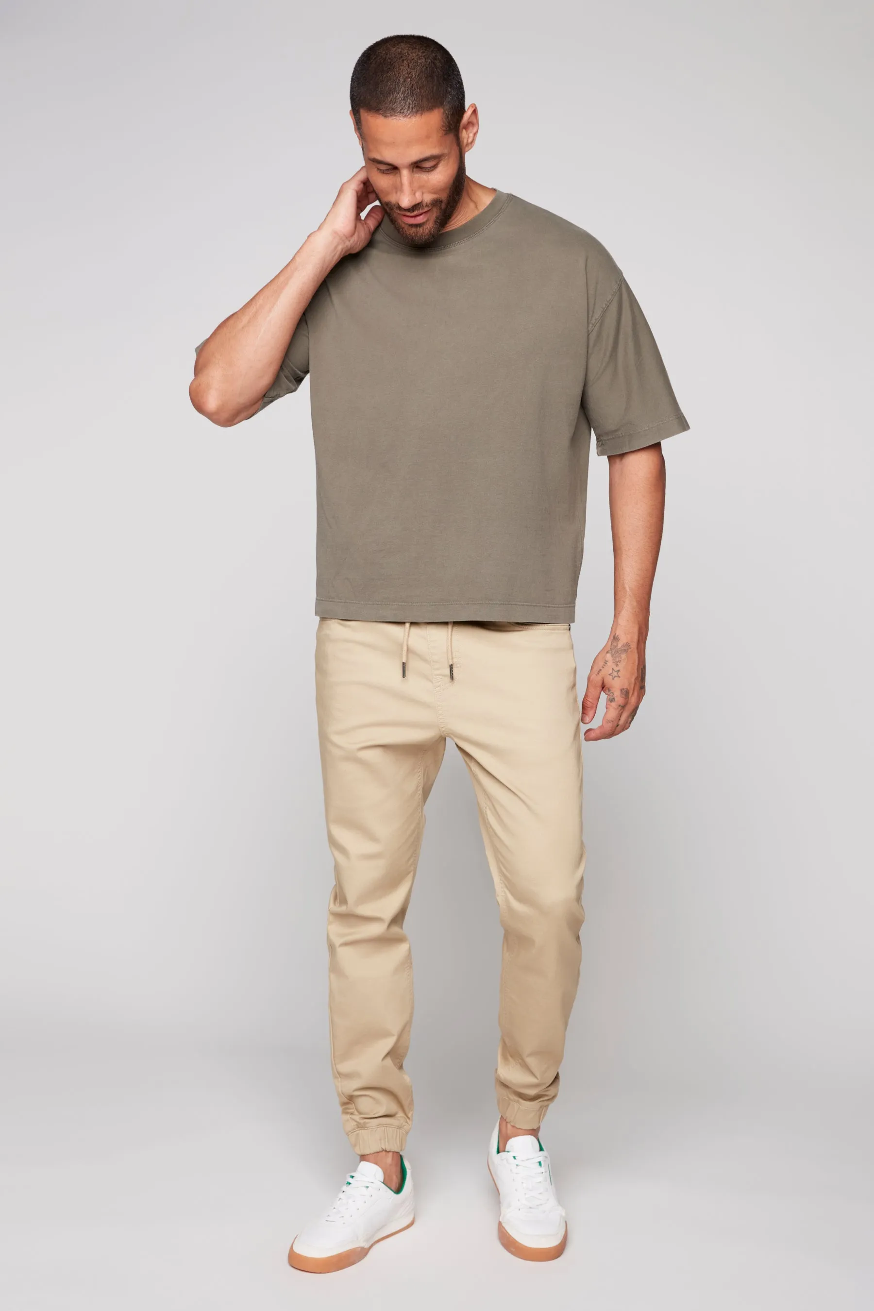 JAGGER - 5 Pocket Soft French Terry Classic Jogger - Tan