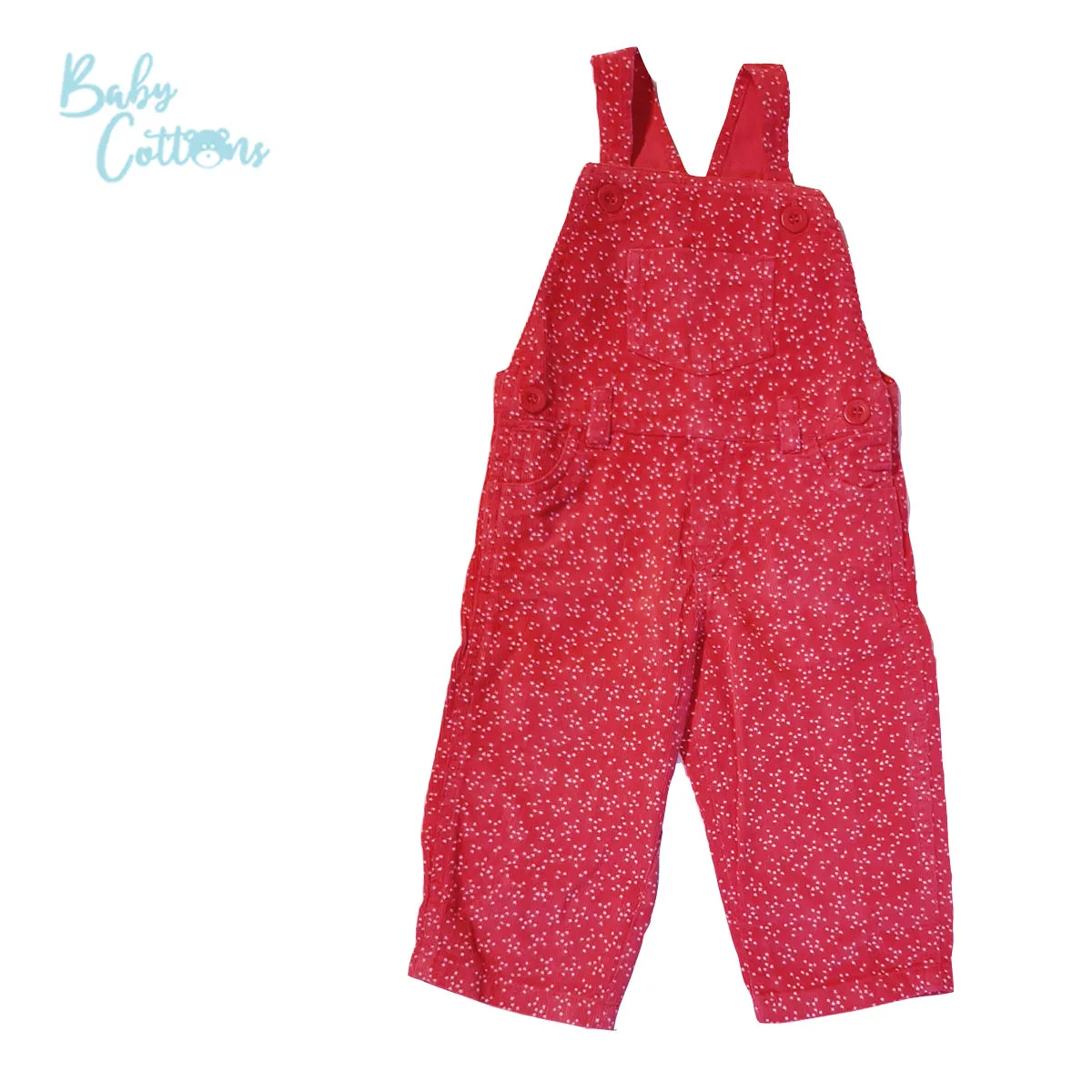 Jardinera Babycottons Overall Niña Stella Fucsia