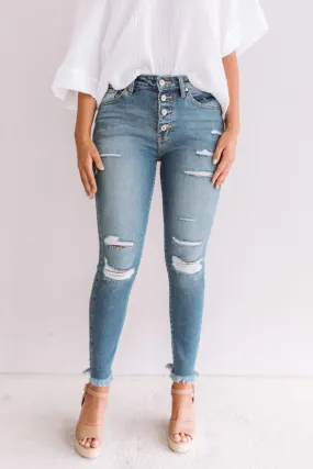 KanCan The Stormi High Waist Distressed Skinny