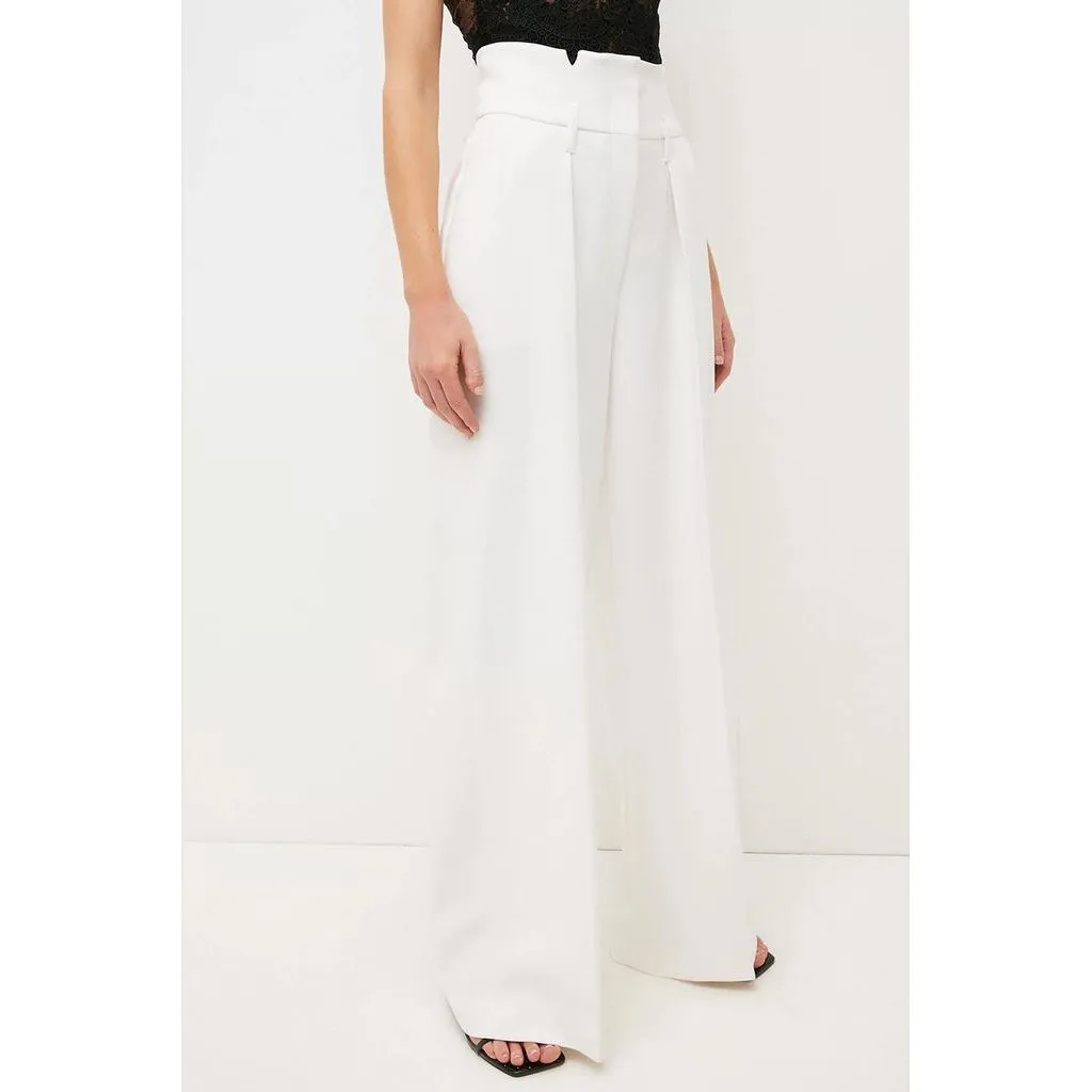 Karen Millen NWT Compact Stretch High Waist Wide Leg - Size 6