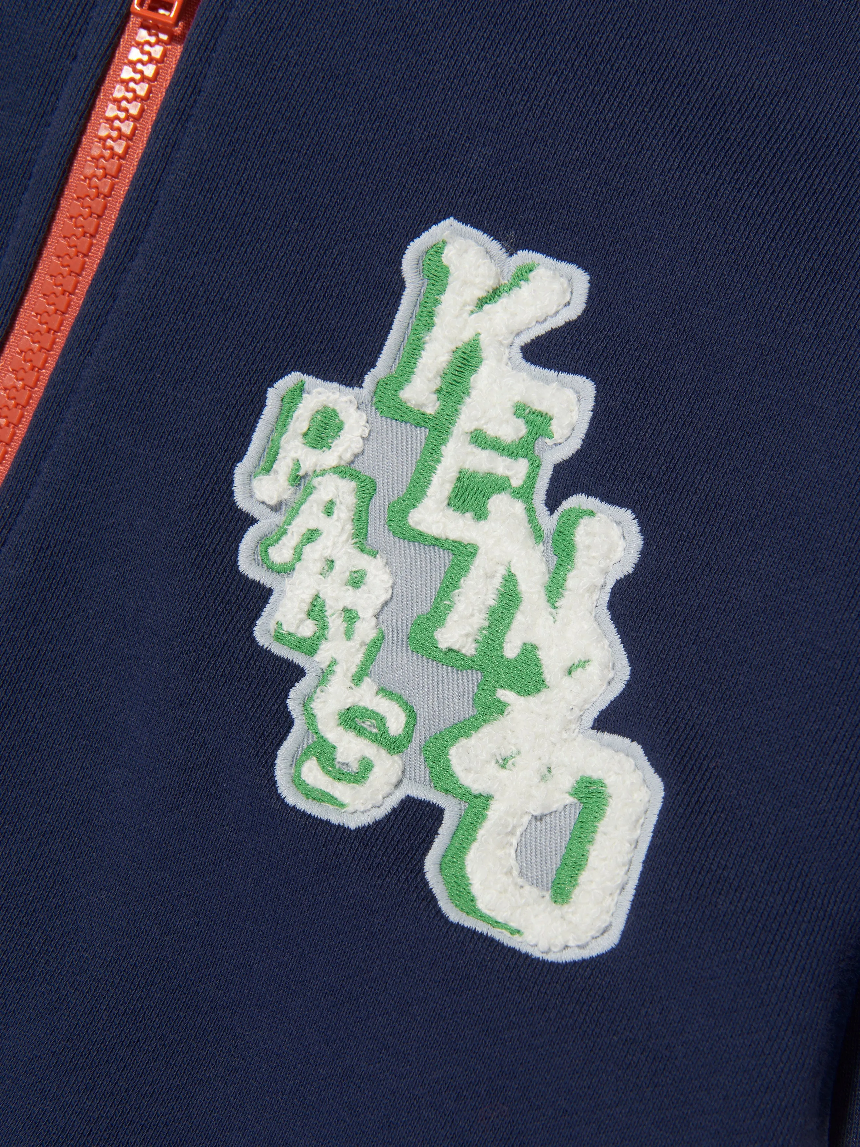 KENZO Boys Logo Track Cardigan in Navy