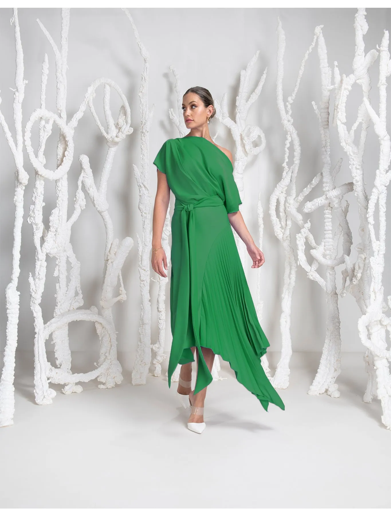 Kevan Jon mila dress Kelly green