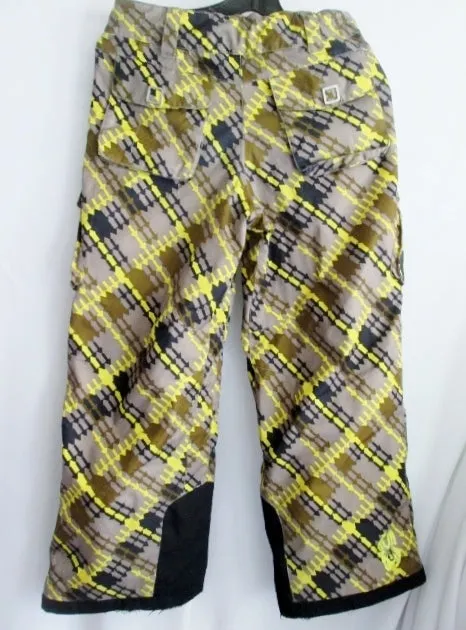 Kids Boys Girls SPYDER Winter Ski Snowboard Snow Pants 10 GRAY ARROW Yellow