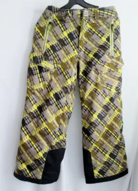 Kids Boys Girls SPYDER Winter Ski Snowboard Snow Pants 10 GRAY ARROW Yellow