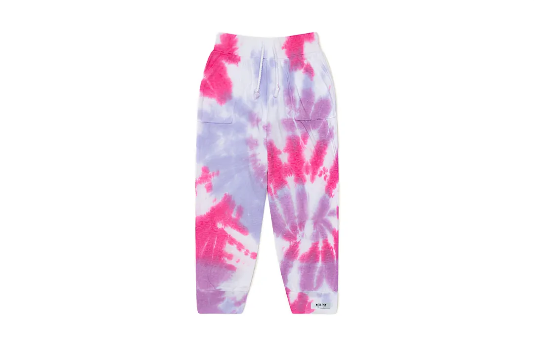 Kids Lightweight Tie Dye Joggers in Pink/Purple