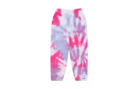 Kids Lightweight Tie Dye Joggers in Pink/Purple