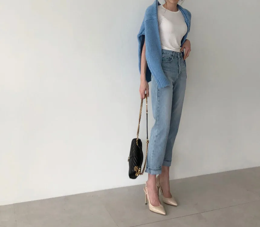 [Korean Style] Grande High Waist Straight Jeans