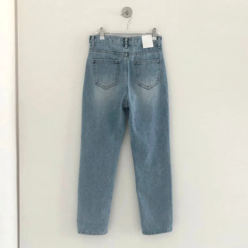 [Korean Style] Grande High Waist Straight Jeans