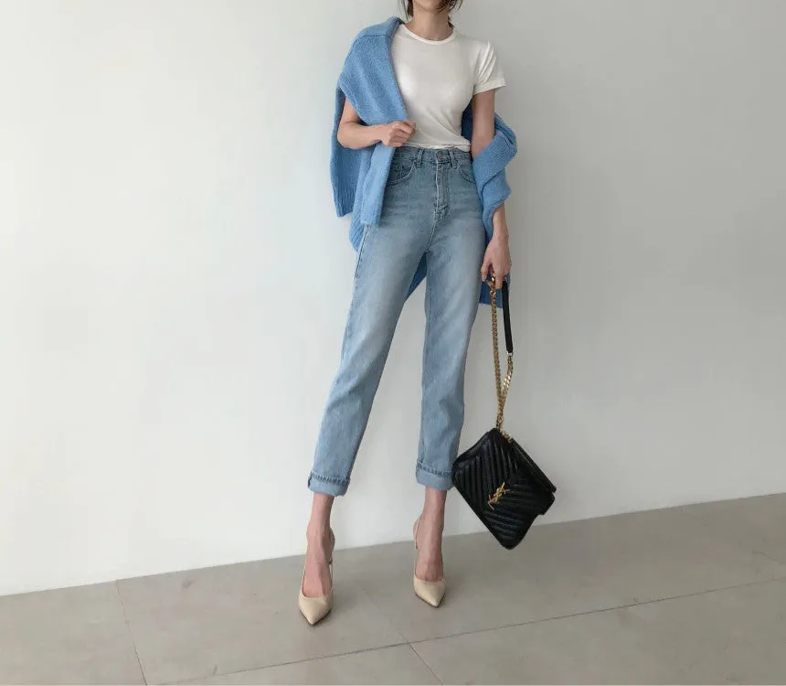 [Korean Style] Grande High Waist Straight Jeans