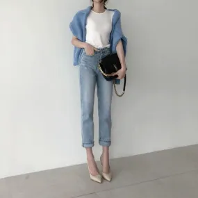 [Korean Style] Grande High Waist Straight Jeans