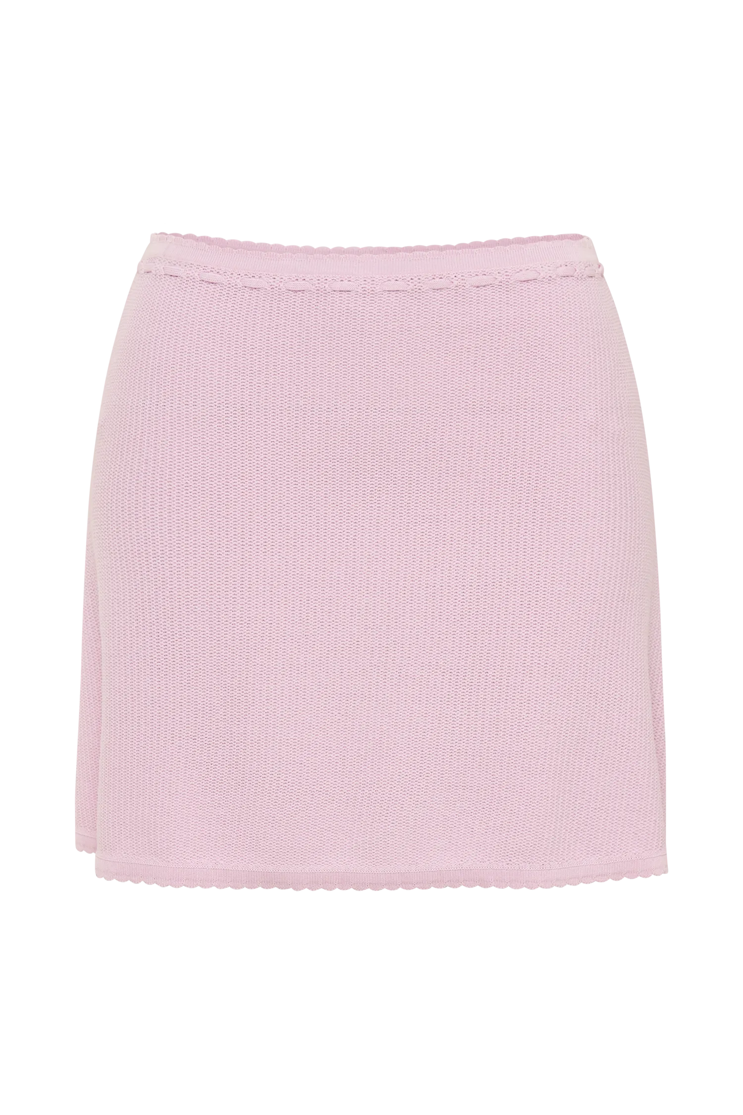 Kyra Waffle Mini Skirt - Rosewater