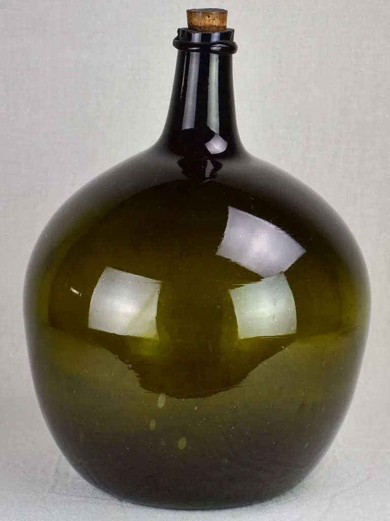 Large 18th Century French demijohn - blown glass from Trinquetaille 19¾"