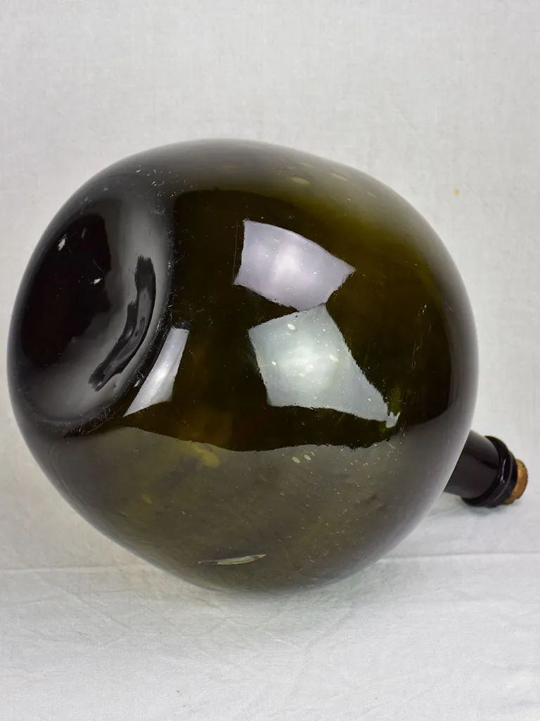 Large 18th Century French demijohn - blown glass from Trinquetaille 19¾"