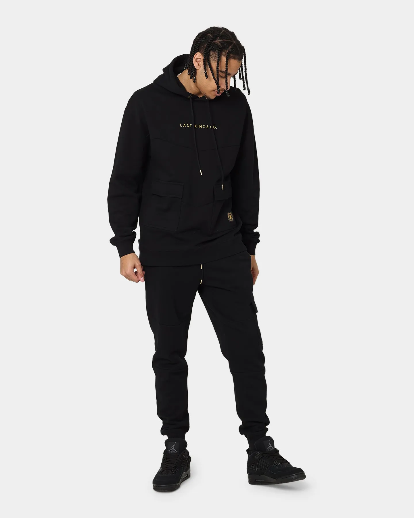 Last Kings Cargo Track Pants Black